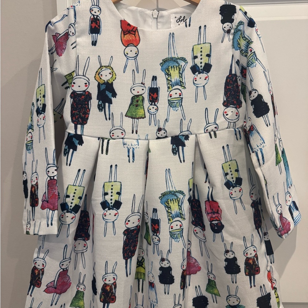 Lola + The Boys Multicolor Bunny Dress